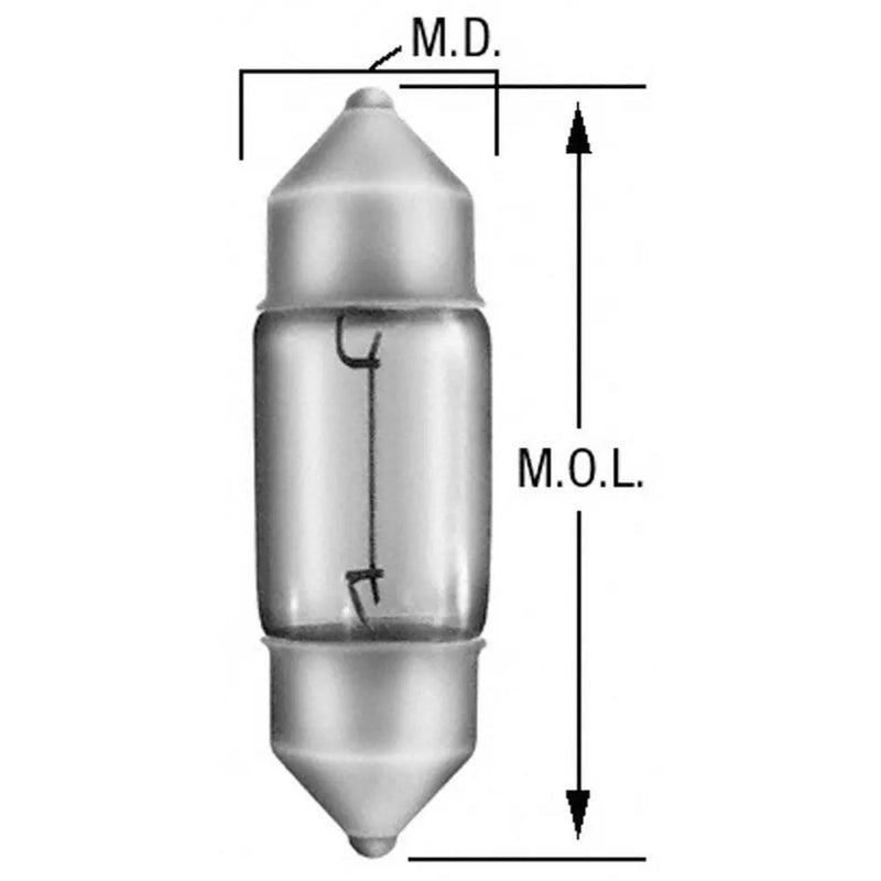 Wagner No Supplier Warranty Dome Light Bulb BP12100LL - Miniature Lamp Long Life