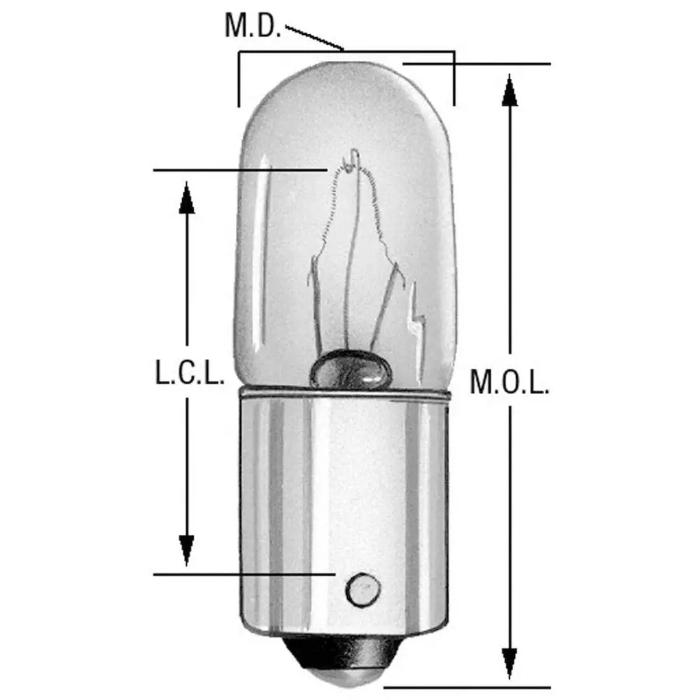 Wagner No Supplier Warranty Glove Box Light Bulb BP1891LL - Miniature Lamp Long Life