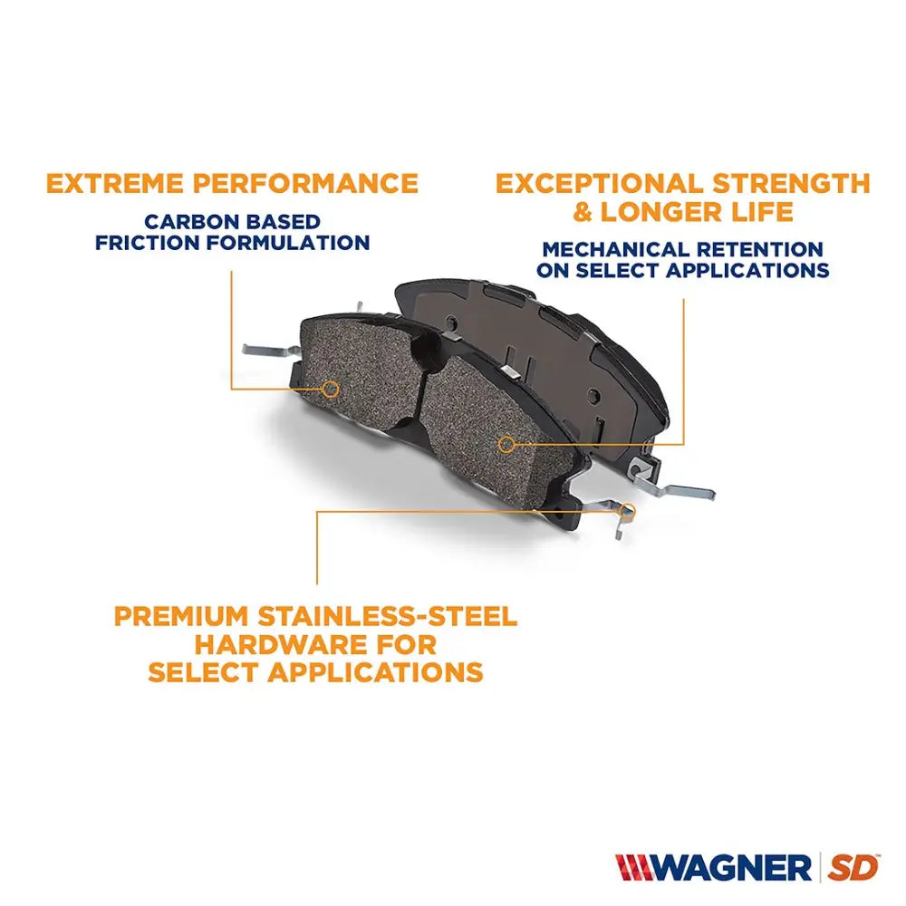 Wagner Brake Zero-Copper Friction Formulation Brake Pad SX1691 - TQ Severeduty Set