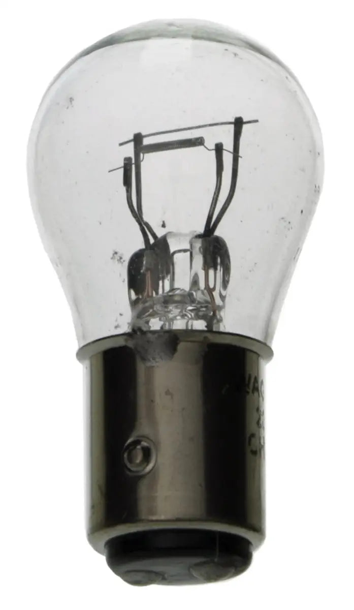 Clear glass lightbulb with metal base for Wagner Lighting BP2057 miniature tail light