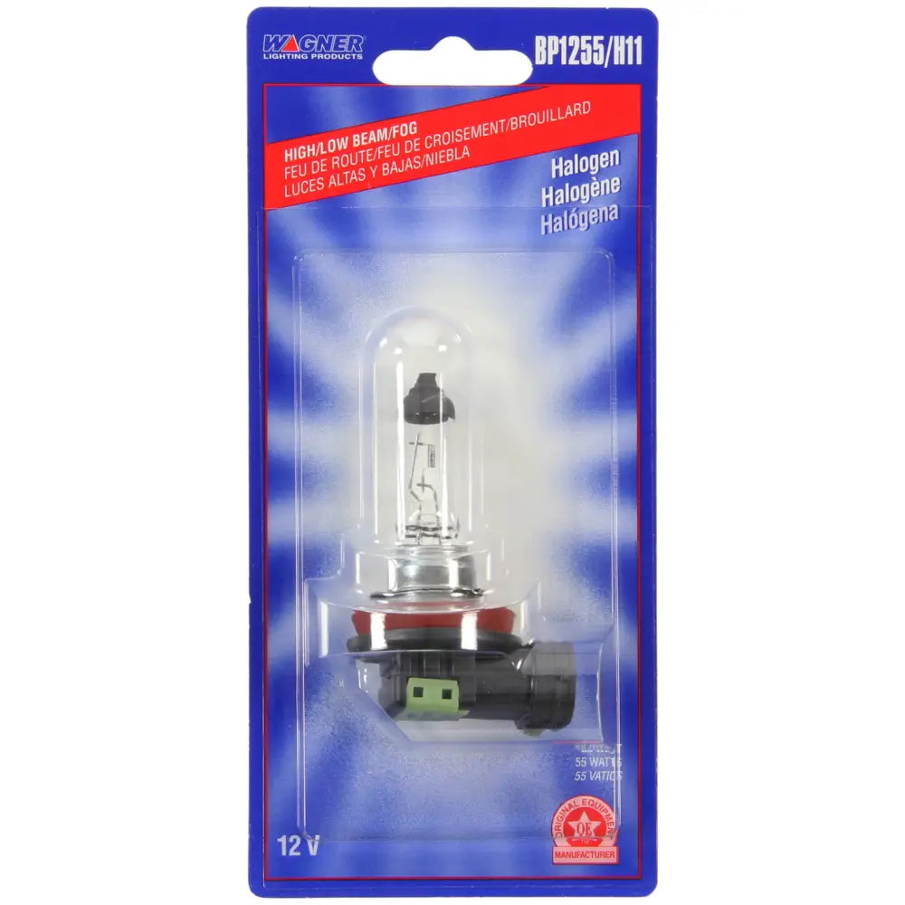 Wagner SAE Compliant Headlight Bulb BP1255/H11 - Miniature Lamp