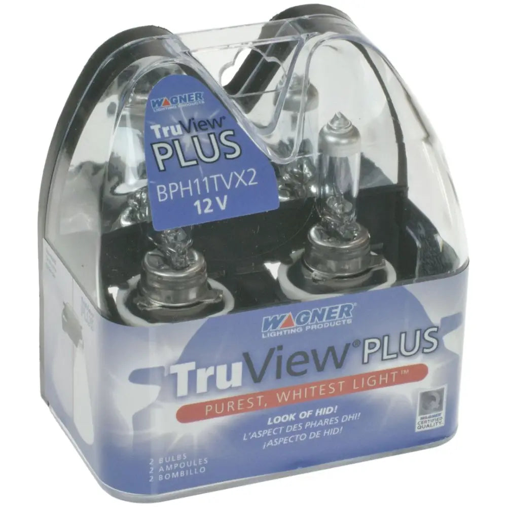 Wagner SAE Compliant Headlight Bulb BPH11TVX2 - Truviewxl Capsule Twin PA