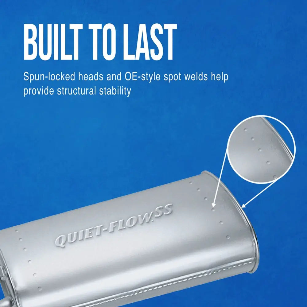 Walker Exhst Limited Lifetime Warranty Exhaust Muffler 73093 - Mufflers-Quiet-Flow SS Assembly