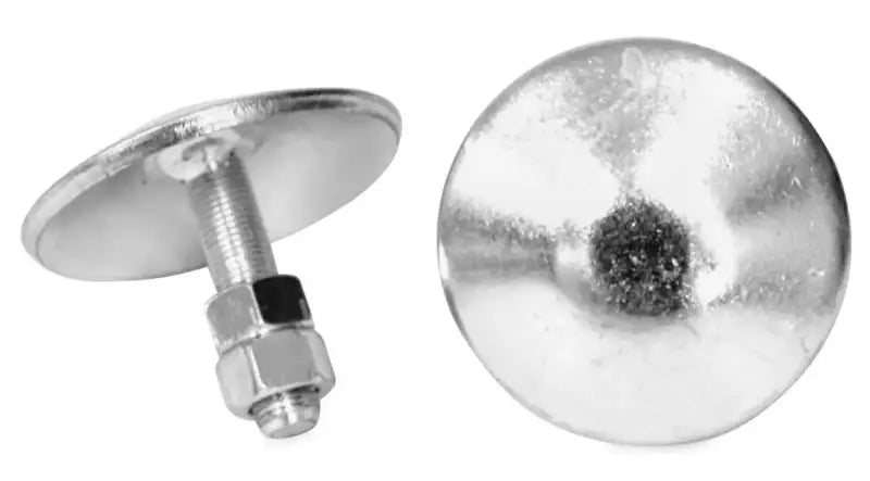 Shiny metal furniture glides on WARN Industries Plow Blade Standard Skid 38330