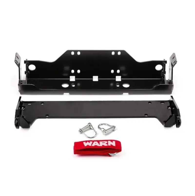 Black winch mounting kit for WARN Industries plow mount on Yamaha vehicles