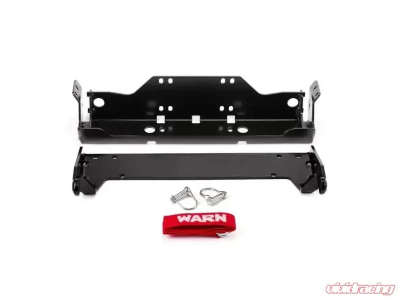 Warn industries plow mount with black winch mounting plate and accessories for Yamaha
