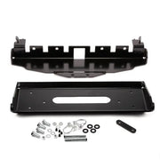 Black metal winch mounting kit for Kubota RTV900 with WARN Industries plow mount