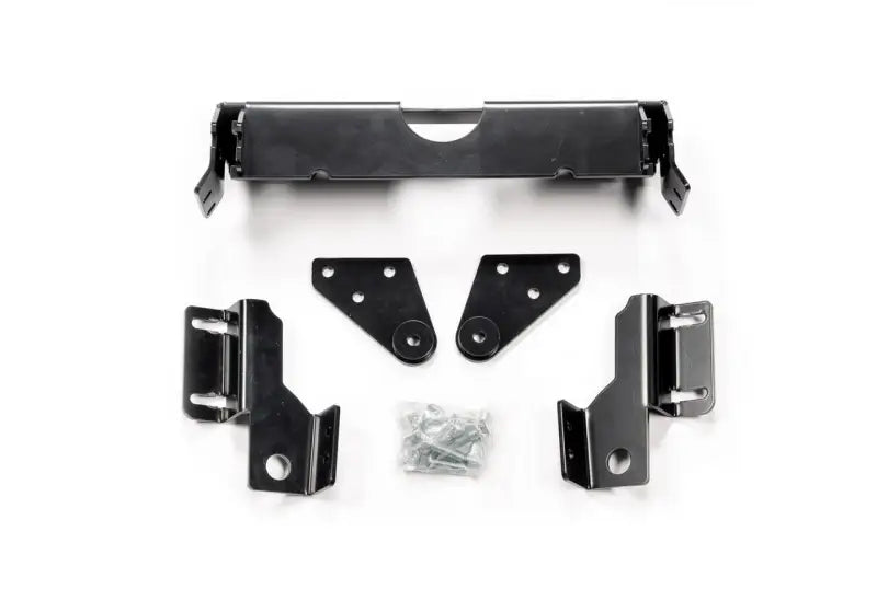 Black metal mounting hardware for Polaris PROV warn industries plow by WARN Industries