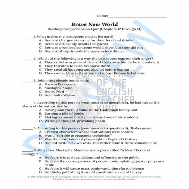 Brave New World reading quiz on WARN Industries Plow Mount for Suzuki Provan