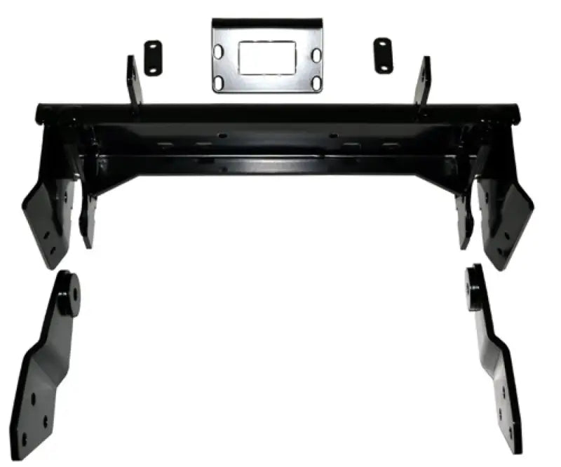 Black metal winch mounting kit for Yamaha Provan WARN Industries Plow Mount installation