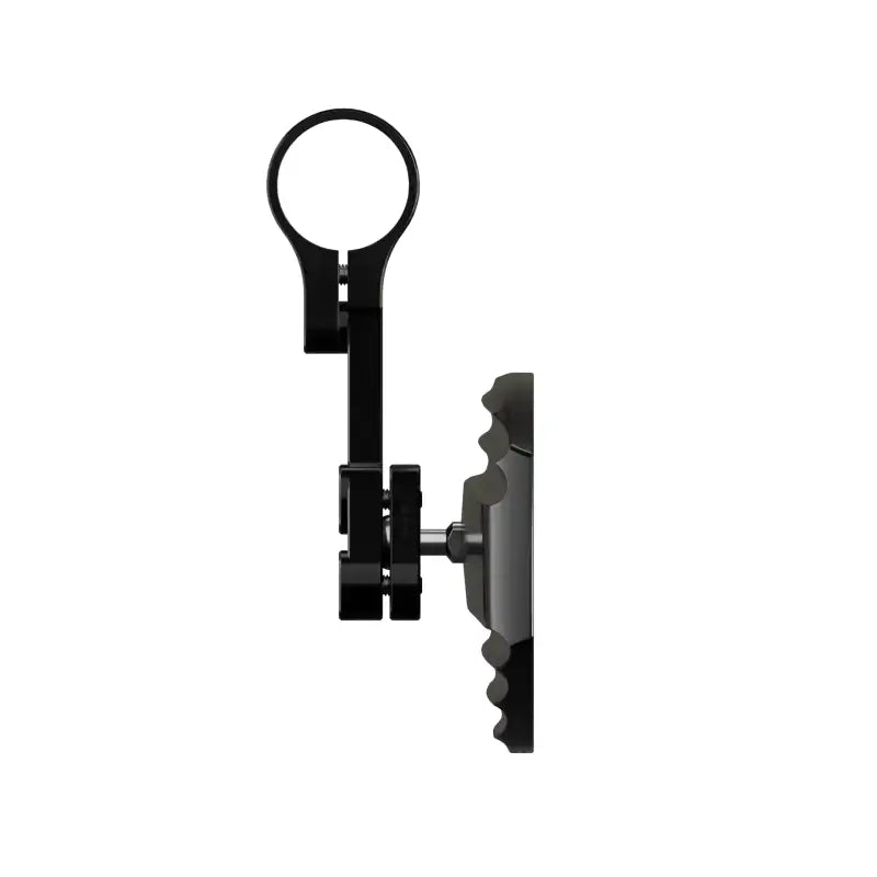 HIGHSIDER Wave Bar End Mirror Pair Black for Powersports