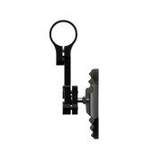 HIGHSIDER Wave Bar End Mirror Pair Black for Powersports