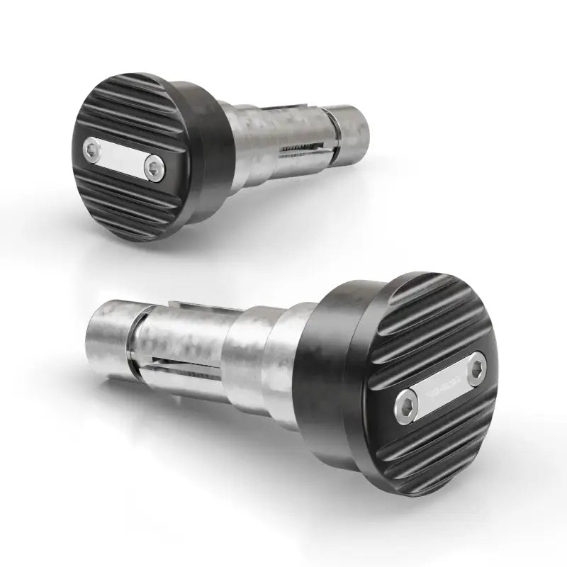 HIGHSIDER Wave Bar Ends Black/Silver Pair for Powersports