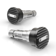 HIGHSIDER Wave Bar Ends Black/Silver Pair for Powersports