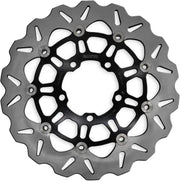 Black and grey motorcycle brake disc with slotted vents for Wave Rotor Front in rv parts & accessories