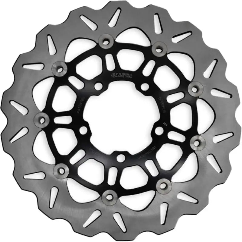Black and grey motorcycle brake disc with slotted vents for Wave Rotor Front in rv parts & accessories