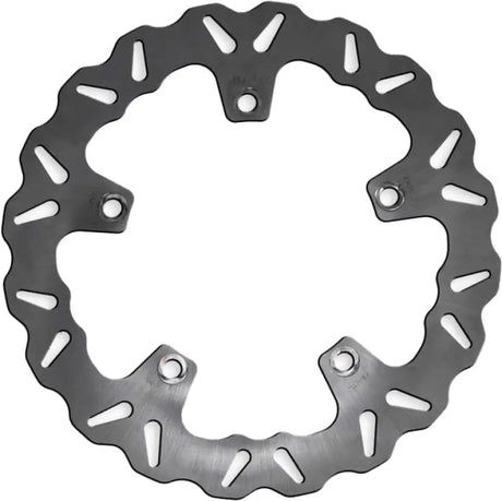Dark gray Wave Rotor Rear motorcycle brake disc with white cutouts, perfect for rv parts & accessories