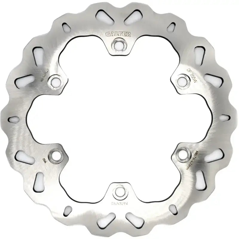 Metallic wavy-edged Wave Rotor Rear motorcycle disc brake with six mounting holes for RV parts & accessories