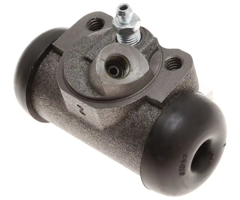 Gray metal WC36058 Raybestos Wheel Cylinder with black rubber boots for reliable brake function