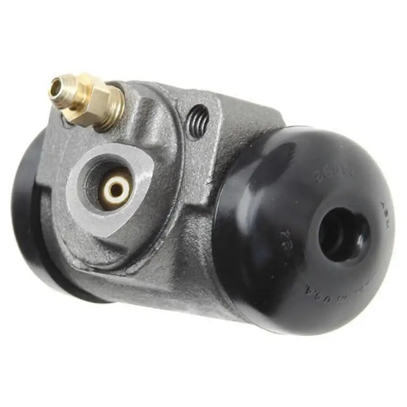 Gray metal WC370043 Raybestos Wheel Cylinder with black rubber boots for easy repair