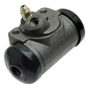 Gray metal Raybestos wheel cylinder WC37083 with black rubber boots for braking system