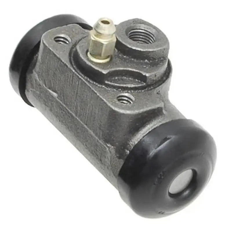 Gray metal WC37984 Raybestos Wheel Cylinder with black rubber boots for vehicles