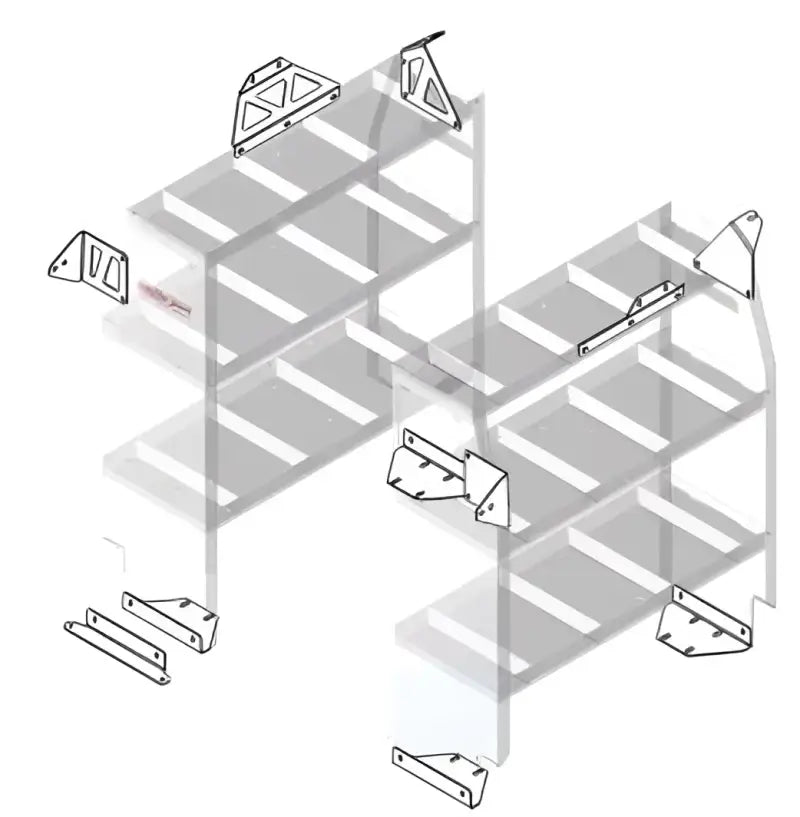 9752-3-01 Van Storage System Shelf Mounting Bracket