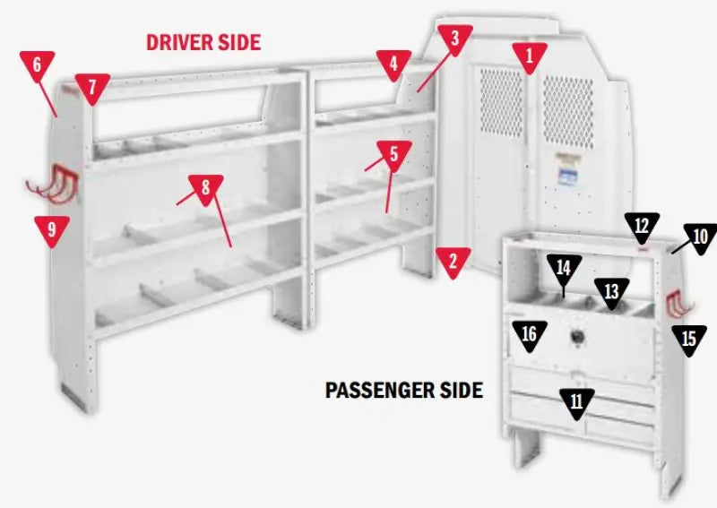 600-8442S Van Storage System Kit