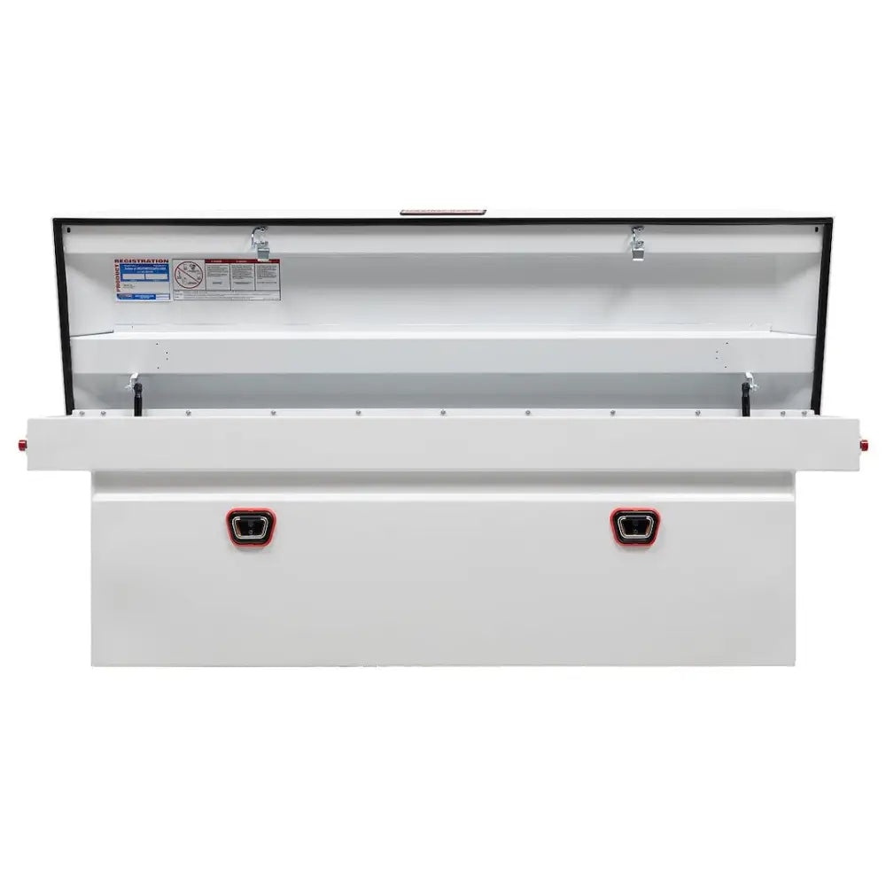 Weatherguard Limited Lifetime Warranty Tool Box 128-3-03 - White FS Deep Saddle Steel