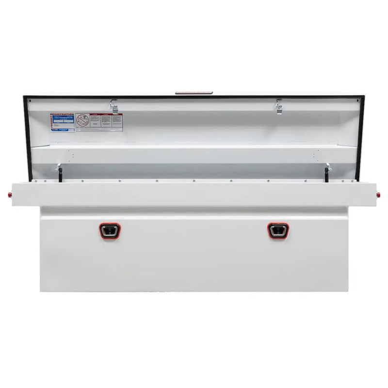 Weatherguard Limited Lifetime Warranty Tool Box 128-3-03 - White FS Deep Saddle Steel