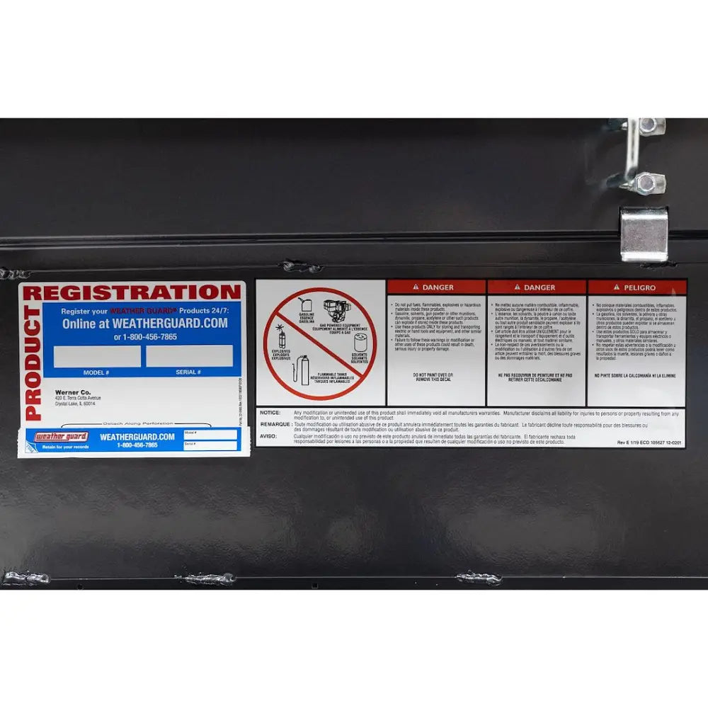 Weatherguard Limited Lifetime Warranty Tool Box 137-6-04 - Saddle