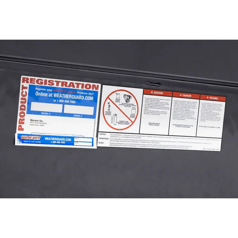 Weatherguard Limited Lifetime Warranty Tool Box 174-6-04 - LO-Side