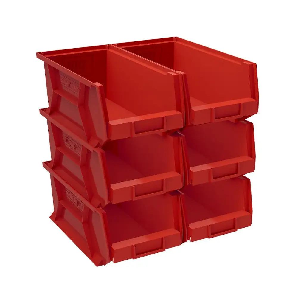 Weatherguard Limited Lifetime Warranty Van Storage System Shelf Bin Box 9856-7-02 - Red Model 9856-7-02 Bins 6IN 8.2