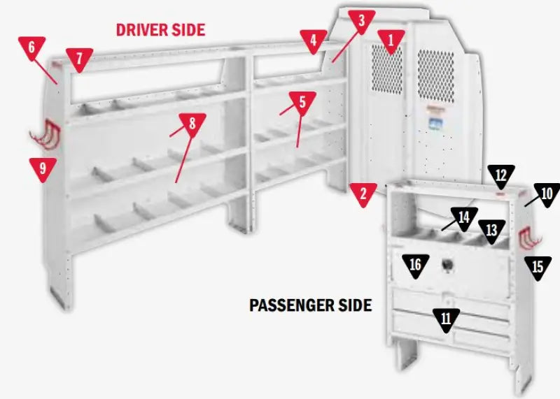 600-8442R Van Storage System Kit