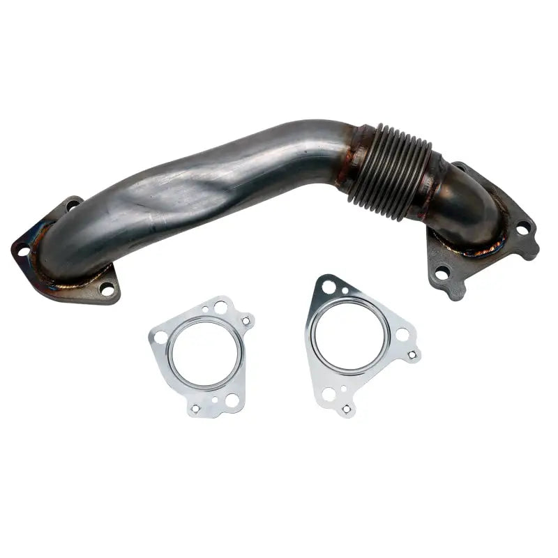 Wehrli WCF100654 Wehrli 01-04 Chevrolet 6.6L Duramax LB7 2in Stainless Pass. Side Up Pipe w/Gaskets (Single Turbo) - WCF100654