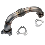 Wehrli WCF100652 Wehrli 01-16 Chevrolet 6.6L Duramax 2in Stainless Driver Side Up Pipe w/Gaskets (Single/Twin Turbo) - WCF100652