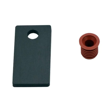 Black rectangular plate with hole and red ridged cylinder for LMM Duramax MAP sensor seal