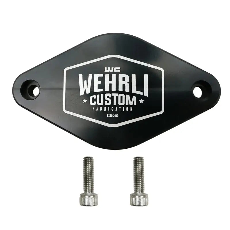 Wehrli WCF100096 Wehrli 11-16 Chevrolet 6.6L LML Duramax Turbo Resonator Billet Block Off Plate - WCF100096