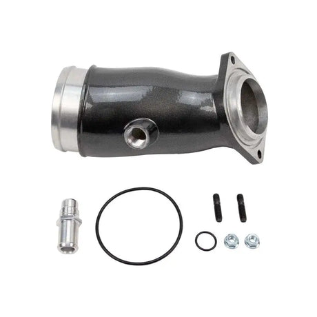 Black metal intake manifold with hardware for Wehrli Duramax L5P High Flow intake horn