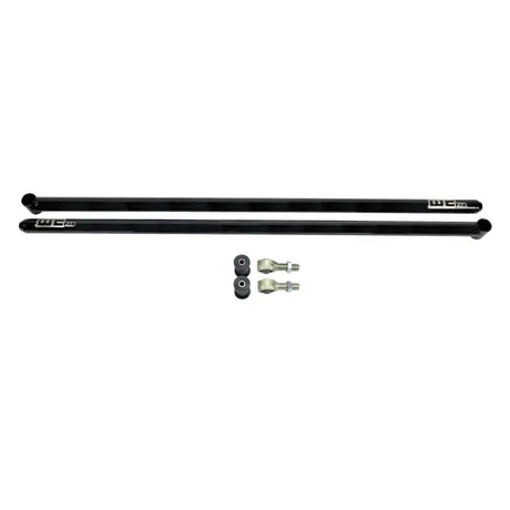 Black Wehrli Universal Traction Bar with rubber bushings and metal links for traction bar upgrade