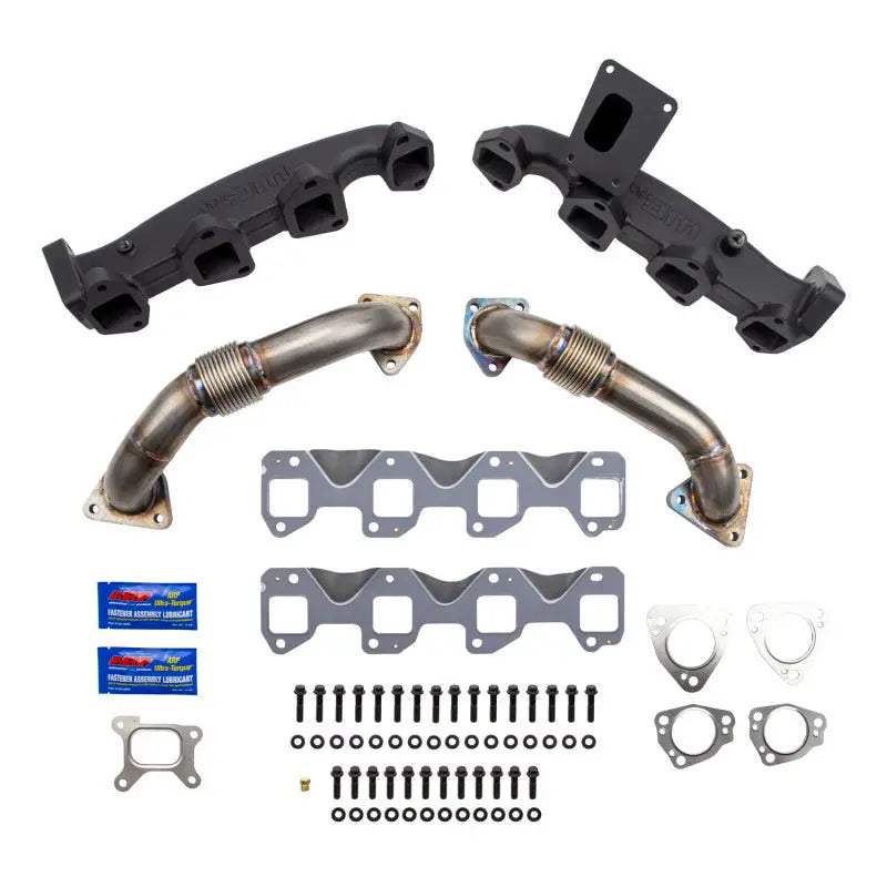 Wehrli WCF100226 Wehrli 17-24 Chevrolet Duramax Billet Exhaust Manifold & Stainless Up Pipe Kit w/ Gaskets & Hardware - WCF100226