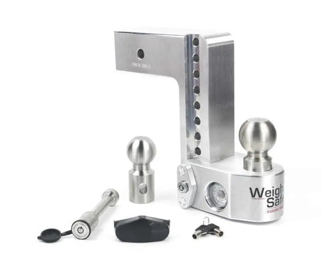 Weigh Safe 8in Drop Hitch w/Built-in Scale & 3in Shank (10K/21K GTWR) w/WS05 - Aluminum - RV and Auto Parts