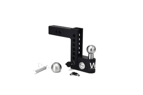 Weigh Safe Aero Hitch 6in Drop & 2in Shank (10K/12.5K GTWR) w/WS05 - Steel - Winches Hitches