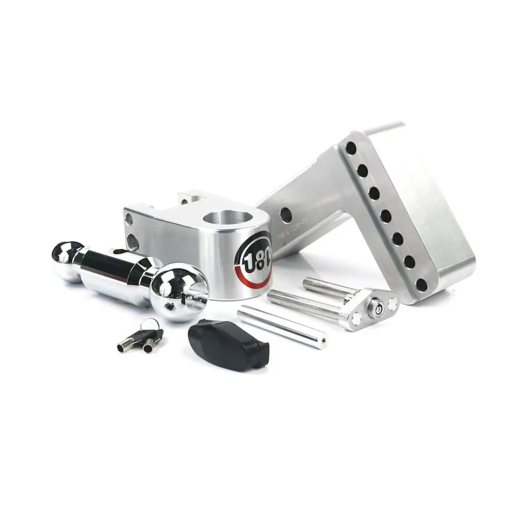 Weigh Safe Dual Pin Lock Plate Trailer Hitch Ball Mount CTB4-2.5 - 180 Degree Turnover Drop HI