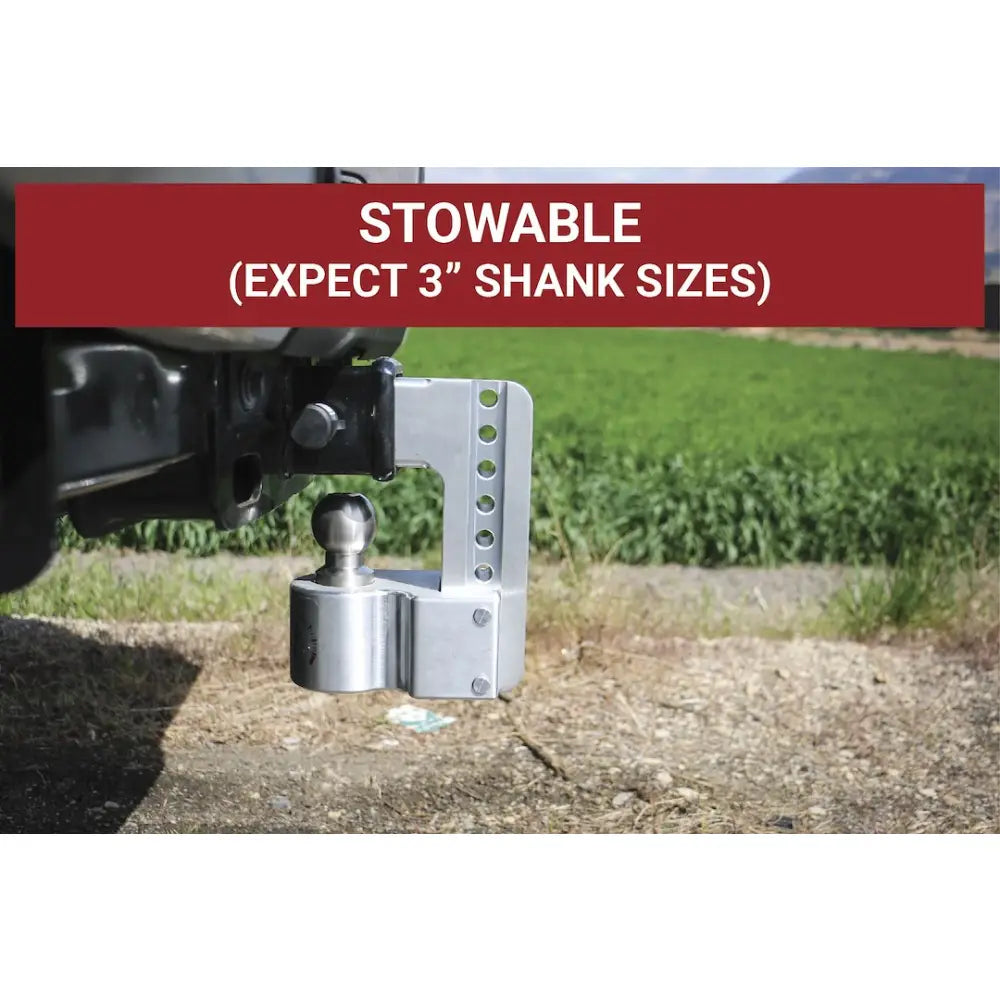 Weigh Safe Limited Lifetime Warranty Trailer Hitch Ball Mount WS8-3 - 8Inadj Ballmount 3Inshank