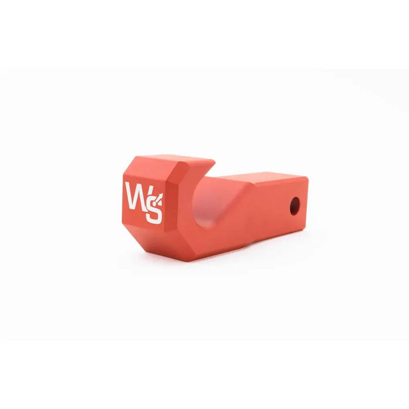 Weigh Safe Raw Machined Finish Tow Hook WS-HK-CER-Red - Red Cerakote Towing Recovery AL