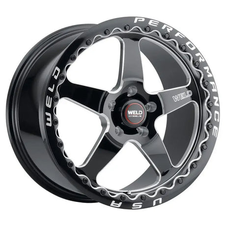 Weld 17x10 Ventura Beadlock 5x127 ET38 BS7.00 Gloss BLK MIL DIA 71.5 - Truck & Automotive