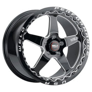 Weld S90470071P30 Weld 17x10 Ventura Beadlock 5x127 ET38 BS7.00 Gloss BLK MIL DIA 71.5