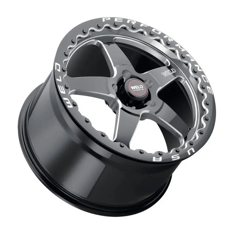 Weld 17x10 Ventura Beadlock 5x127 ET38 BS7.00 Gloss BLK MIL DIA 71.5 - Truck & Automotive