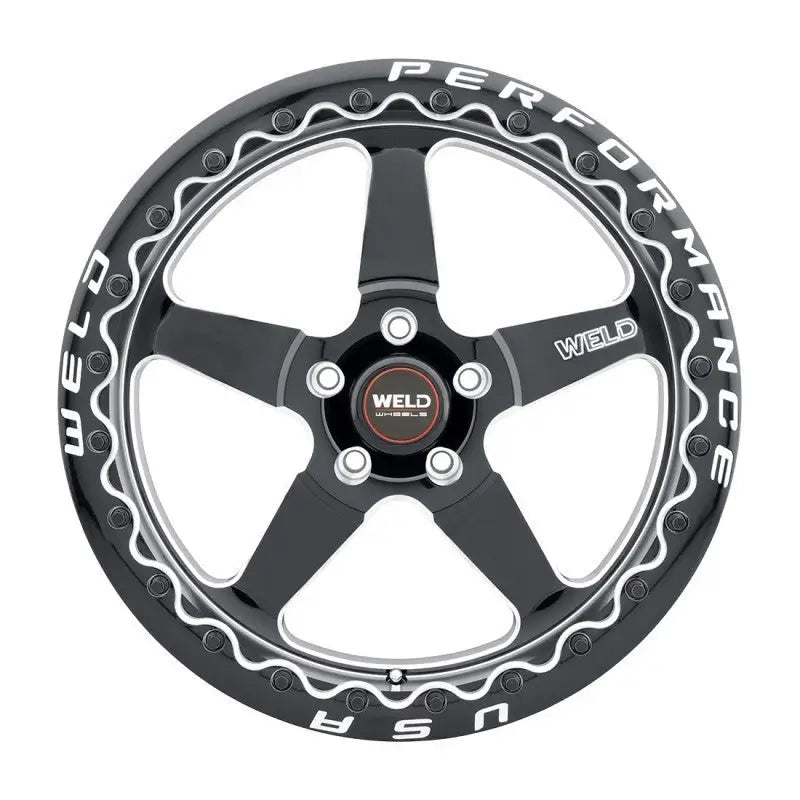 Weld 17x10 Ventura Beadlock 5x127 ET38 BS7.00 Gloss BLK MIL DIA 71.5 - Truck & Automotive